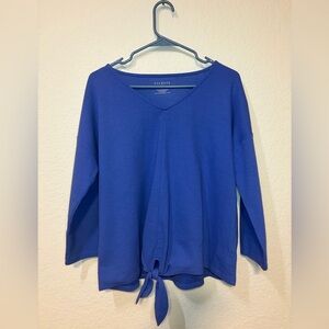 Talbots Women's Royal Blue Long Sleeve Blouse, Size L